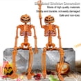 thumbnail image 4 of HBASD - 2 esqueletos de plástico articulados de 14,96 pulgadas para Halloween, decoración de calabaza con articulaciones móviles, esqueleto humano pequeño para patio, jardín, decoración de fiesta, 4 of 8