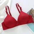 thumbnail image 5 of Bras for Women,Full Coverage Wireless Bras Plus Size Support Comfort Non Padded Breathable Soft Cup Everyday Wear,Sports Bras for Women,Red,40, 5 of 5