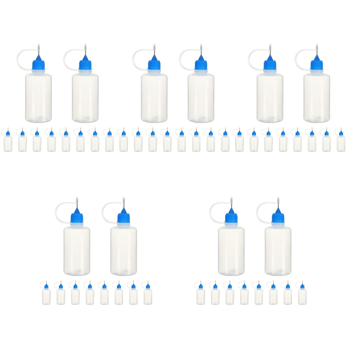 FRCOLOR 50 pcs Needle Tip Bottles Glue Dispenser Bottles Glue Bottles Needle Oil Bottles (50ml)