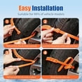 thumbnail image 2 of Universal Anti-Skid Snow Tire Chains,High-Strength Nylon Emergency Traction Aids Featuring Vibrant Orange Dual-Teeth,Reusable, Shock-Absorbing Design for Winter Driving on Icy or Muddy Roads, 2 of 7