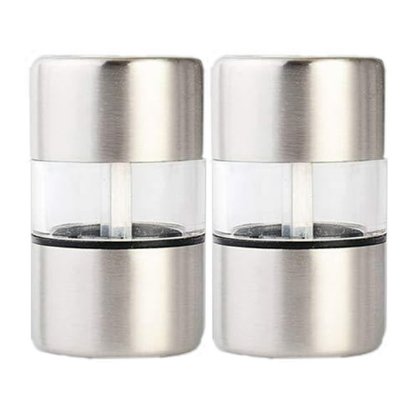 Compact, Portable, Premium Sea Salt and Pepper Shakers High-Quality Ceramic Salt & Pepper Grinder Set