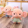 thumbnail image 3 of Elefante de dibujos animados pareja muñeco de peluche estatuilla de juguete juguete de peluche regalo para niños bebé, 3 of 12