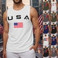 thumbnail image 2 of mgoYE 250 Anniversary Shirts American Flag Tank Top Men : American Flag Tank Top 4th of July Sleeveless T-Shirt 1776-2026 Patriotic Tee(White,L), 2 of 4