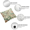 thumbnail image 4 of JRXY Vintage Bird Floral Pillow Covers  Pink Green Yellow Flower Leaves Decorative Throw Pillows For Couch Chinoiserie Cases Farmhouse Home Decor Sofa Bed Porch Outdoor White, 4 of 6