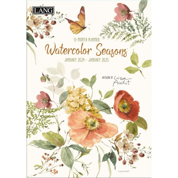 Lang Companies, Watercolor Seasons 2025 Planner
