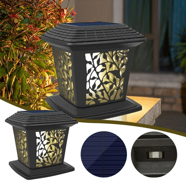 NARABB Hot Sale Solar Post Lights Outdoor Fence Cap Light For Posts Patio Garden Decoration White Lighting Black,Lighting Solar Outdoor Post Cap Lights Light For Fence