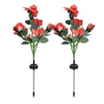 thumbnail image 1 of 2 UNIDS 6LED Luz Solar de Rosa Luz de Flor Impermeable Paisaje Jardín Césped Decoración Luz para Patio Rojo, 1 of 14