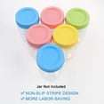 thumbnail image 4 of 8 Pack Colored Plastic Regular Mouth Mason Jar Lids with Sealing Rings Food Storage Caps for Mason Canning Ball Jars, 4 of 7