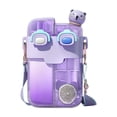 thumbnail image 2 of KOYPTL Cute Water Bottle 26oz Kawaii Water Bottle Funny Bear Water Bottles with Straw and Strap Dual Compartments Leak-proof Plastic Drinking Cup for Sport Travel, 2 of 6