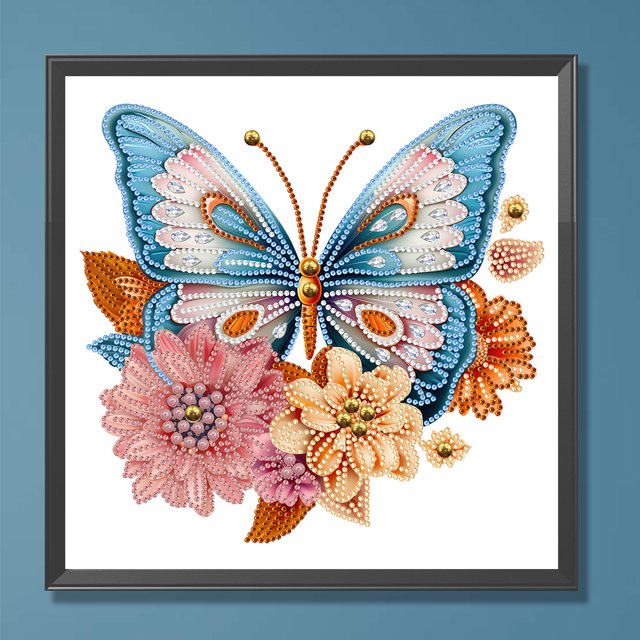 Cuadros Decorativos Diamante pintura 5D DIY parcial especial en forma de taladro jardín mariposa hogar arte Wdftyju embutido en tela