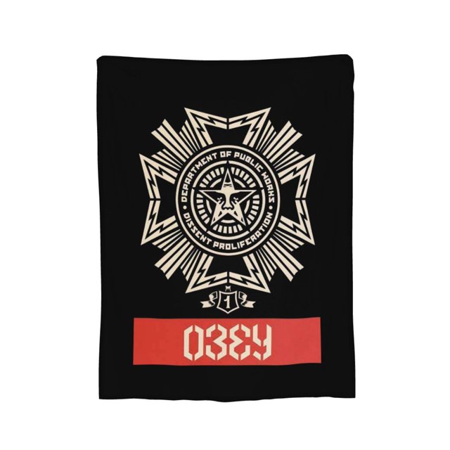 Manta de franela Obey Propaganda, elegante edredón para una siesta, edredón de invierno para las cuatro estaciones, edredón refrescante con control de olores antimicrobiano, ligero y antiestático,
