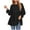 Black, variant on Aboser Babydoll Shirts for Women Loose Fit Puff Sleeve Tunic Tops Flowy Round Neck T-Shirt Solid Color Fall Outfits Casual Basic Long Tee Shirt Trendy Ruffle Hem Blouses