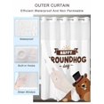 thumbnail image 4 of No Hook Shower Curtain with Snap-in Liner, Groundhog Day Waterproof Fabric Bathroom Curtains, Cartoon Funny Modern Farmhouse Country Cute Bath Curtains & Mesh Top Window 72"x84" Long, 4 of 9