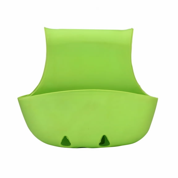 ACDANC 2026 New Silicone Double Sink Caddy Adjustable Non-Slip Saddle Organizer, Sponge Holder & Drain Drying Rack for Kitchen Countertop Dishwashing Accessories Green