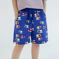 thumbnail image 2 of MEZZALL Toddler Girls Boys Kids Sport Cartoon Prints Casual Shorts Fashion Beach Cargo Pants Shorts, Blue, 3-4 Years, 2 of 8
