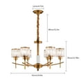 thumbnail image 2 of 6 Lights Crystal Chandeliers Lighting Fixture Living Room Chandeliers for Dining Room Loft Hanging Chain Nordic Bedroom Lighting Gold Chandelier, 2 of 22