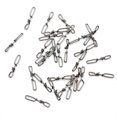thumbnail image 2 of 30 Pcs Anneaux de Guidage Pivotants Glisse Rapide Connecteur de Pêche SS, 2 of 10