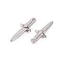 thumbnail image 2 of Non-304 Stainless Steel Pendants Stainless Steel Color 24x9x4mm Hole: 1.4mm, 2 of 3