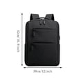 thumbnail image 2 of Men Business Laptop Backpack Travel Work Bag Multi Compartment External Charging Port Water Resistant Daily Commute Computer Bag, 2 of 5