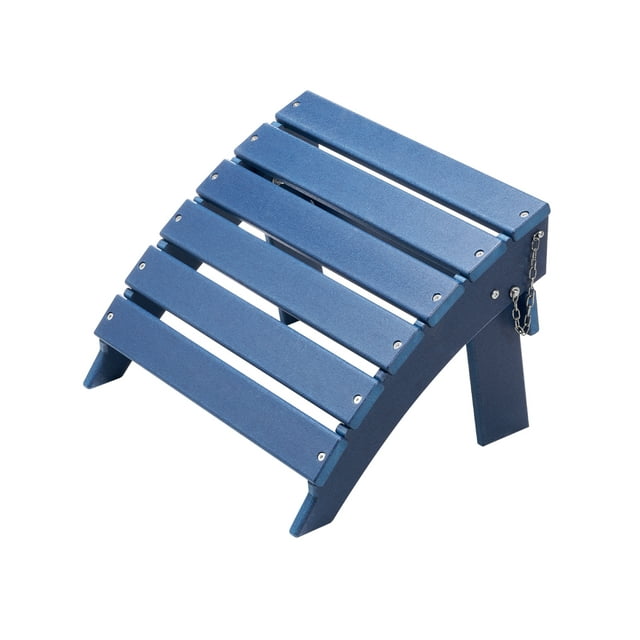 VEVOR Reposapies plegable para patio de HDPE de 15,7 L x 18,9 W x 13 H Adirondack Ottoman, color azul