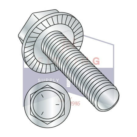 

3/8-16 x 1 1/2 Serrated Hex Flange Screws | Unslotted | Grade 5 | Zinc (Quantity: 600)