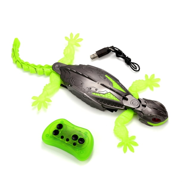 Gecko robot teledirigido con tecnología oficial de escalada que brilla en la oscuridad y es recargable por USB como juguete de broma para niños