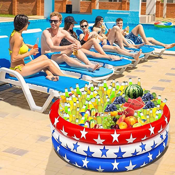 Details about   Serving Bar Inflatable America Flag Style Food & Drink Cooler Great For Parties 