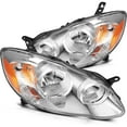 thumbnail image 2 of CCIYU Headlights Assembly Fit For Toyota Corolla 2003-2008 With Protective Coating Chrome Housing Amber Reflector Clear Lens, 2 of 5