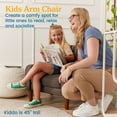 thumbnail image 3 of ECR4Kids Frankie Toddler Upholstered Arm Chair with Wooden Legs, Kids Furniture, Raisin, 3 of 9