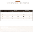 thumbnail image 5 of Women's Elegant Ruched Bodycon Midi Dress Off Shoulder Short Sleeve Cocktail Evening Dress, 5 of 5