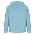 thumbnail image 5 of Mens Hoodies Pullover Cotton Long Sleeve Hooded Sweatshirt with Pockets for Men Oversized Solid Color Top Hood (Sky Blue S), 5 of 5