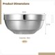 thumbnail image 4 of 8 cuencos de acero inoxidable aislados, cuenco de sopa de metal de doble pared de 28 oz, cuenco de helado, cuenco de metal resistente al frío y al calor, cuenco para servir antideslizante para ensalad, 4 of 5