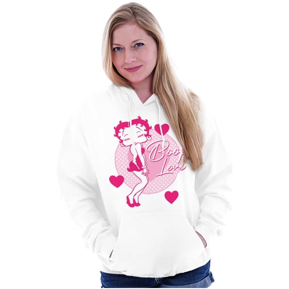 Vintage Betty Boop Cartoon Love Heart Hoodie Sweatshirt Women Brisco Brands S