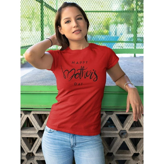 Mothers Day Cute Lettering Shaped T-Shirt Women -Image by Shutterstock, Female Small