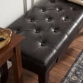 thumbnail image 5 of Roundhill Furniture Linon Leather Tufted Bench, Black, 5 of 10