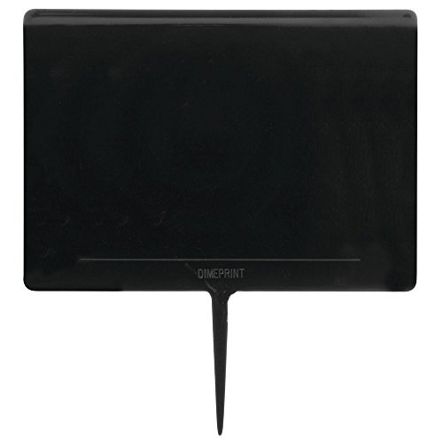 HUBERT® Write-on Wipe-Off Spear Tag Black Plastic Heat Resistant Blank -3 1/2"L x 2 1/2"H