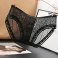 thumbnail image 3 of Panties for Women,Sheer Mesh Low Rise Underwear Lace Trim Triangle Panty For Lifting Comfort,Womens Underwear,Black,XL, 3 of 3