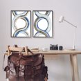 thumbnail image 2 of Stupell Industries Two Dimensional Spiral Helix Brown Blue Abstract Lines Paintings Black Framed Art Print Wall Art Set of 2, 16x20, by Grace Popp, 2 of 7