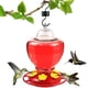 thumbnail image 1 of Comedero para colibríes, comederos para colibríes a prueba de fugas de plástico de 40 oz para colgar al aire libre a prueba de hormigas y abejas con 6 puertos de alimentación de flores, 1 of 5