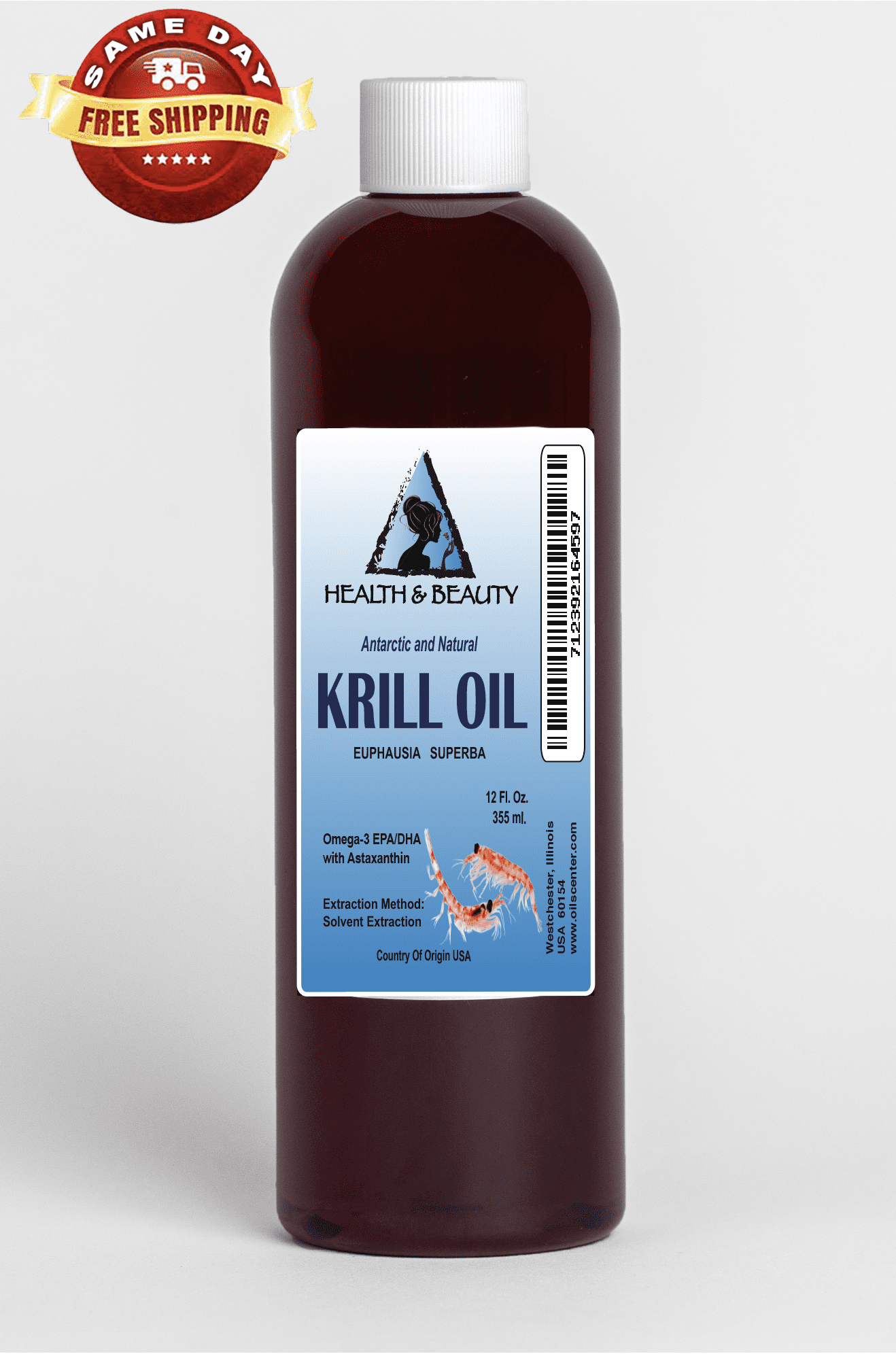 Antarctic krill oil natural by h&b oils center omega3 epa & dha anti