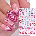 thumbnail image 2 of Pegatinas para uñas NZRAESTRS, 6 hojas, arte de corazones para San Valentín, 2 of 7