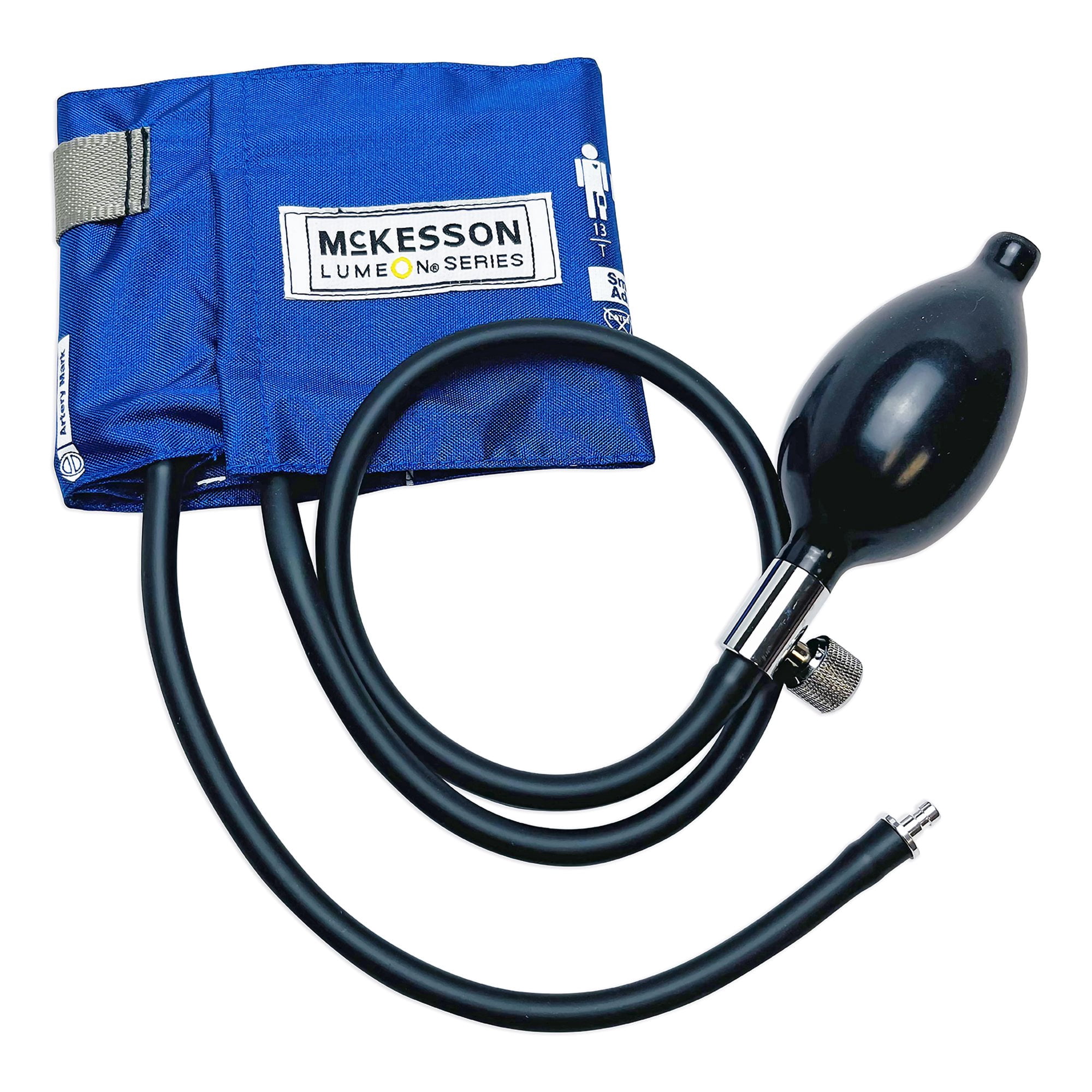 McKesson LUMEON Blood Pressure Inflation System, Adults/Kids - Blue, Small, 1 Ct
