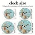 thumbnail image 6 of Seashell Starfish Wall Clock Battery Operated 16 Inch Blue Wooden Round Clocks Silent Non-Ticking Wall Clock for Living Room Bedroom Home Office, 6 of 6