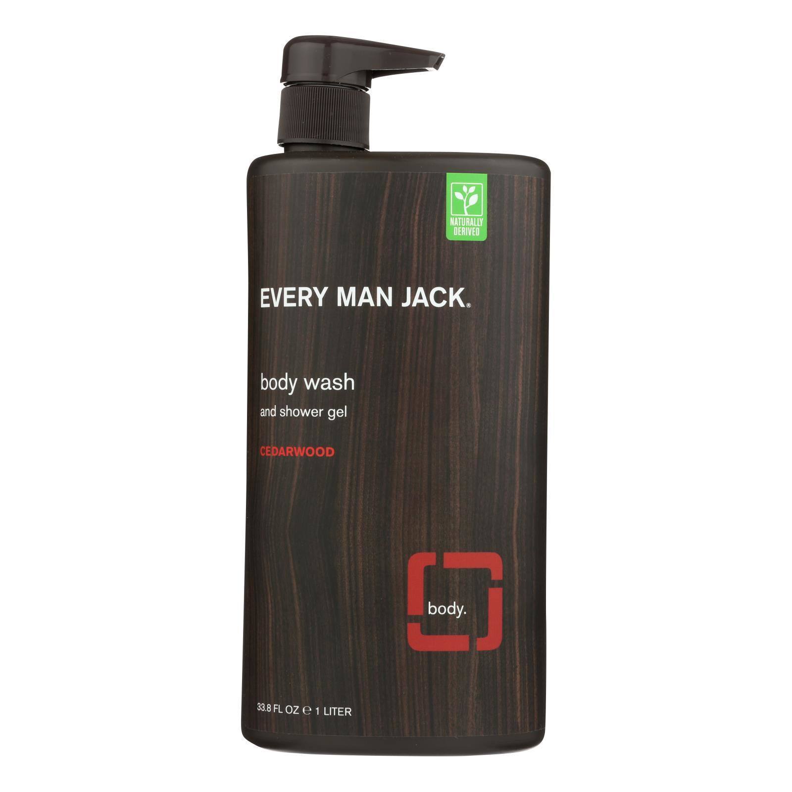 Every Man Jack Body Wash Cedarwood Body Wash Case of 33.8 33.8 fl