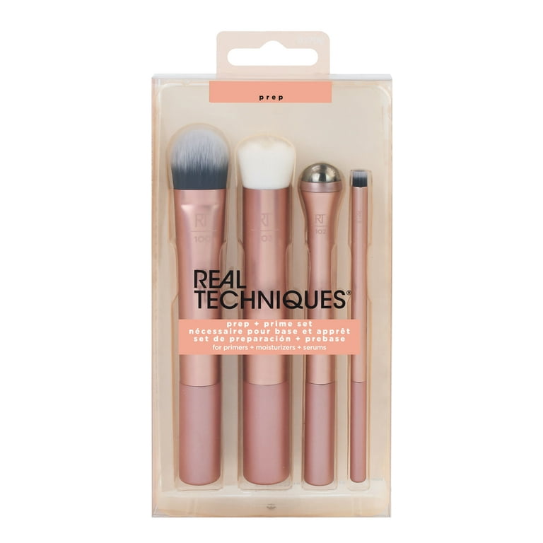 Real Techniques® Skincare Prep & Prime Makeup Brush Set, 4 Piece 