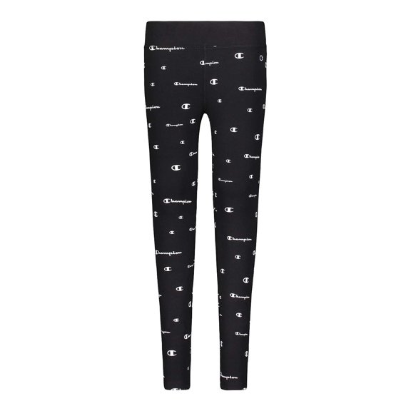 Champion Girls' All-Over-Print AOP C-Script Leggings