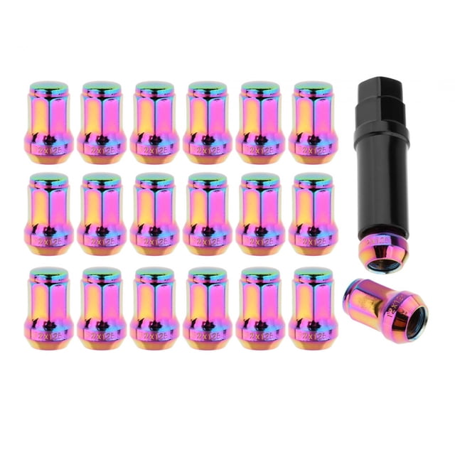 20 tuercas de rueda M12 con piezas de reparación de zócalo, instalación sencilla y resistente Colorido M12x1.25