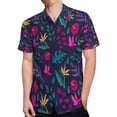 thumbnail image 4 of High Quality Hawaiian Shirts for Men Short Sleeve Aloha Beach Shirt Floral Summer Casual Button Down Shirts Blouses P46WPW, 4 of 7