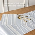 thumbnail image 3 of over&back Set of 4 Reversible Woven Placemats - Colorful Dining Room Table Mat - UVA/UVB-Proof Polypropylene - Indoor and Outdoor Kitchen and Home Decor - Striped - Blue - Rectangle, 3 of 12
