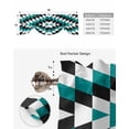thumbnail image 4 of Tie Up Valance Curtain for Kitchen,Abstract Aztec Texture Pattern Rod Pocket Short Curtains Adjustable Tie-Up Shade Valances,Green Black Geometric Art Window Treatment for Bathroom Living Room, 4 of 8
